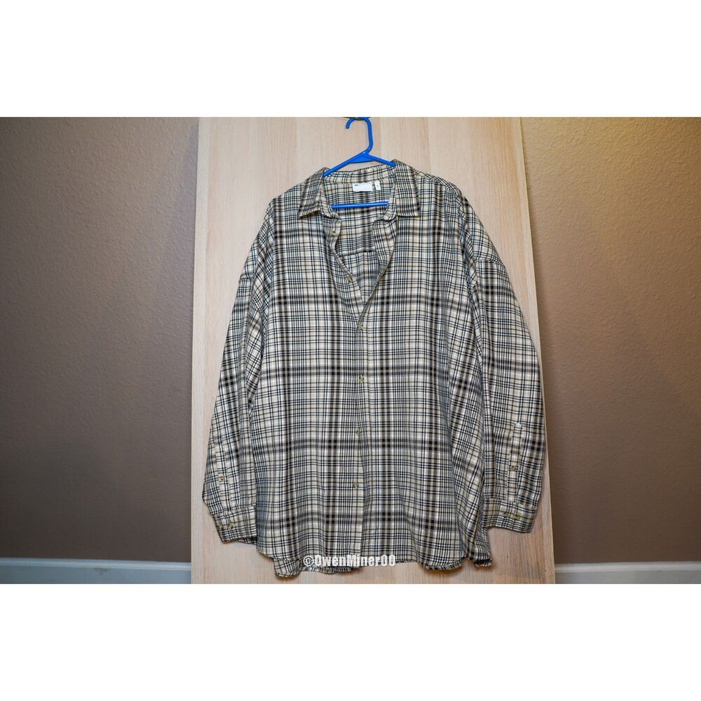 3XL ASOS DESIGN extreme oversized check shirt Khaki